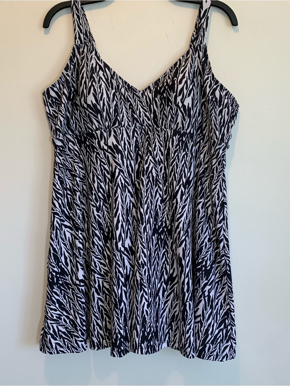 Saltwater Swim Dress One Piece Black & White Swimsuit 18